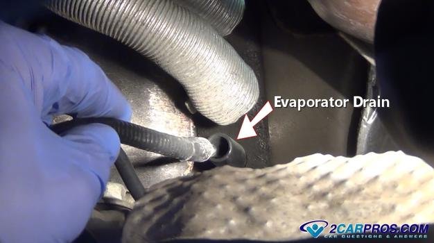 Prueba de drenaje del evaporador del compresor de aire acondicionado