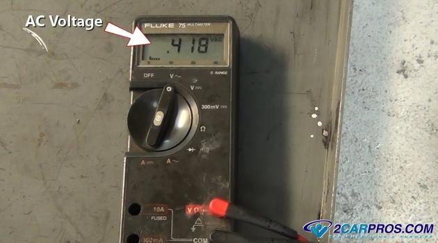 Voltaje CA del sensor ABS