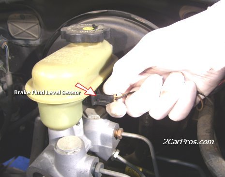 Conector de la luz de advertencia del líquido de frenos.