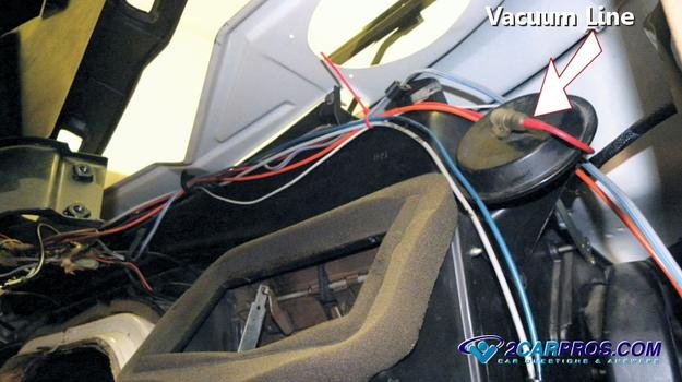 Línea de vacío de ventilación del descongelador