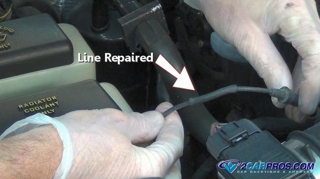 Reparé la línea del descongelador.