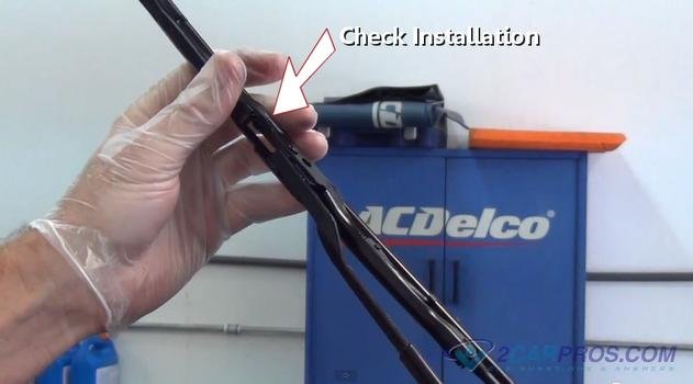 Comprobar la instalación del limpiaparabrisas