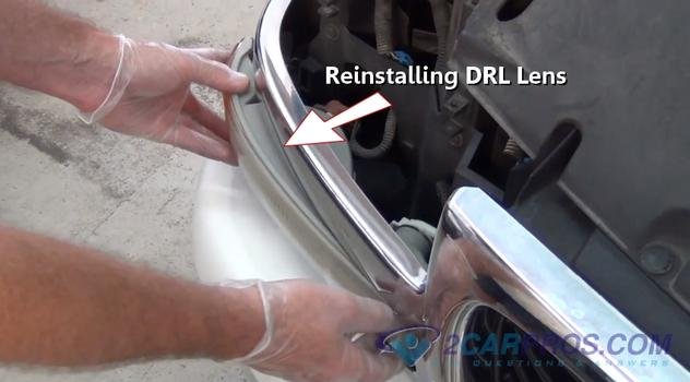 Reinstalación de la lente DRL