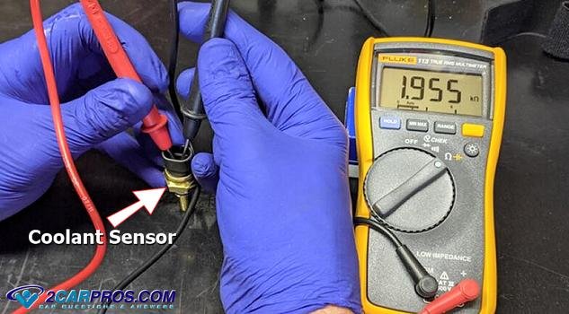 Prueba del sensor de refrigerante