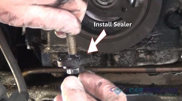 Instale el perno sellador