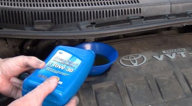 Instalación de aceite de motor