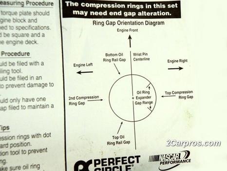Instrucciones de instalación de los anillos del pistón del motor